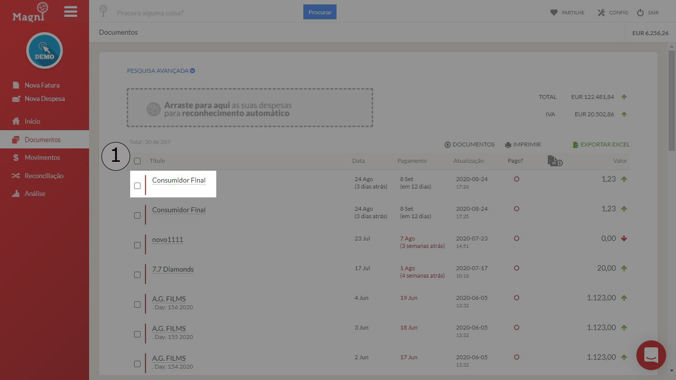 Como Apagar Um Documento - Passo 1