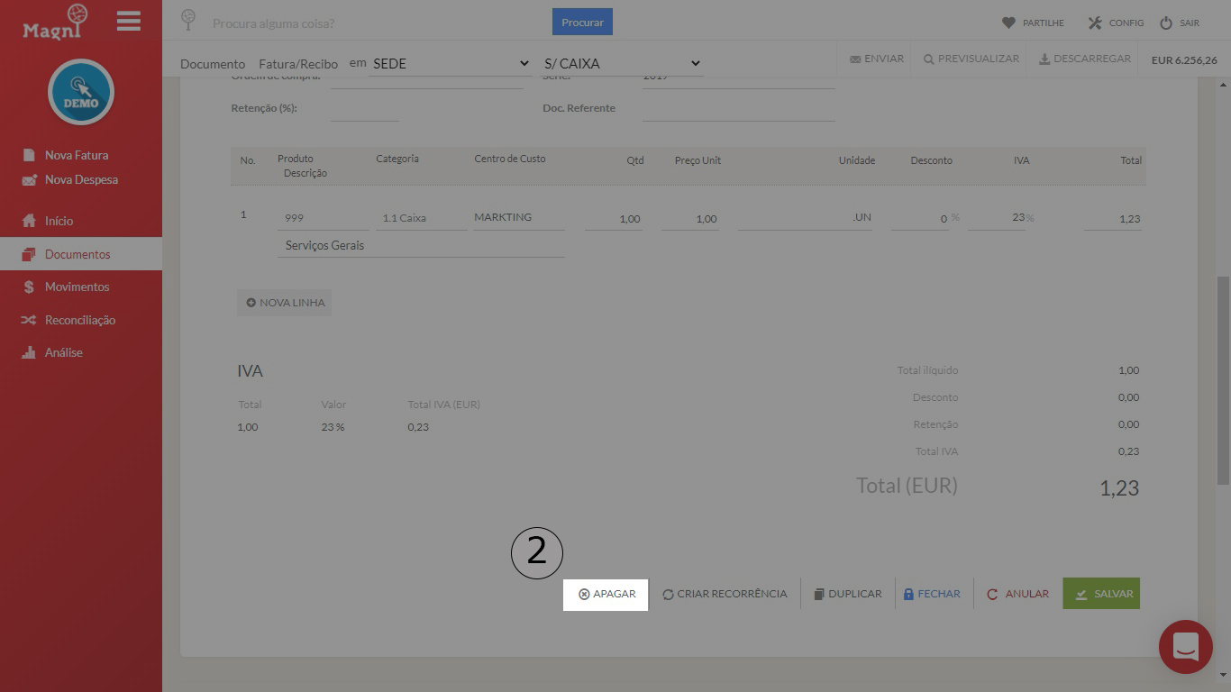 Como Apagar Um Documento - Passo 2