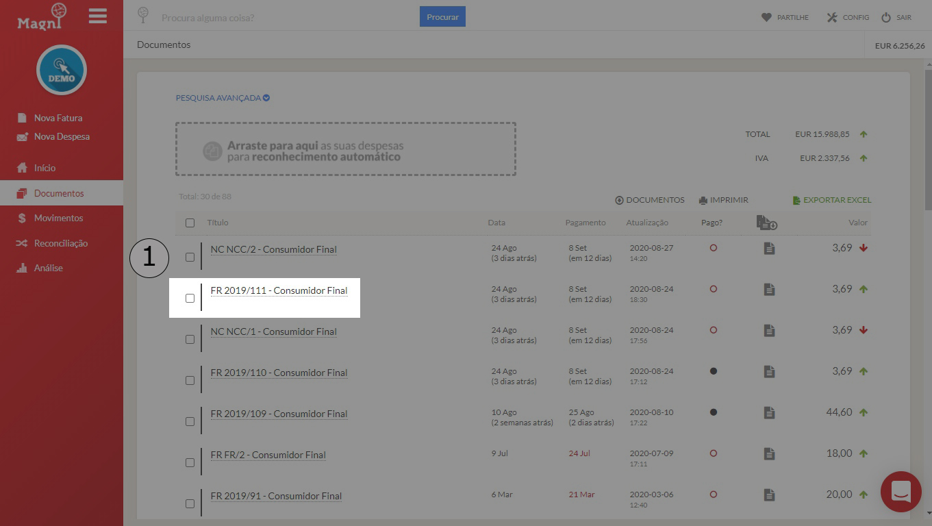 Como Cancelar Um Documento 2 - Passo 1
