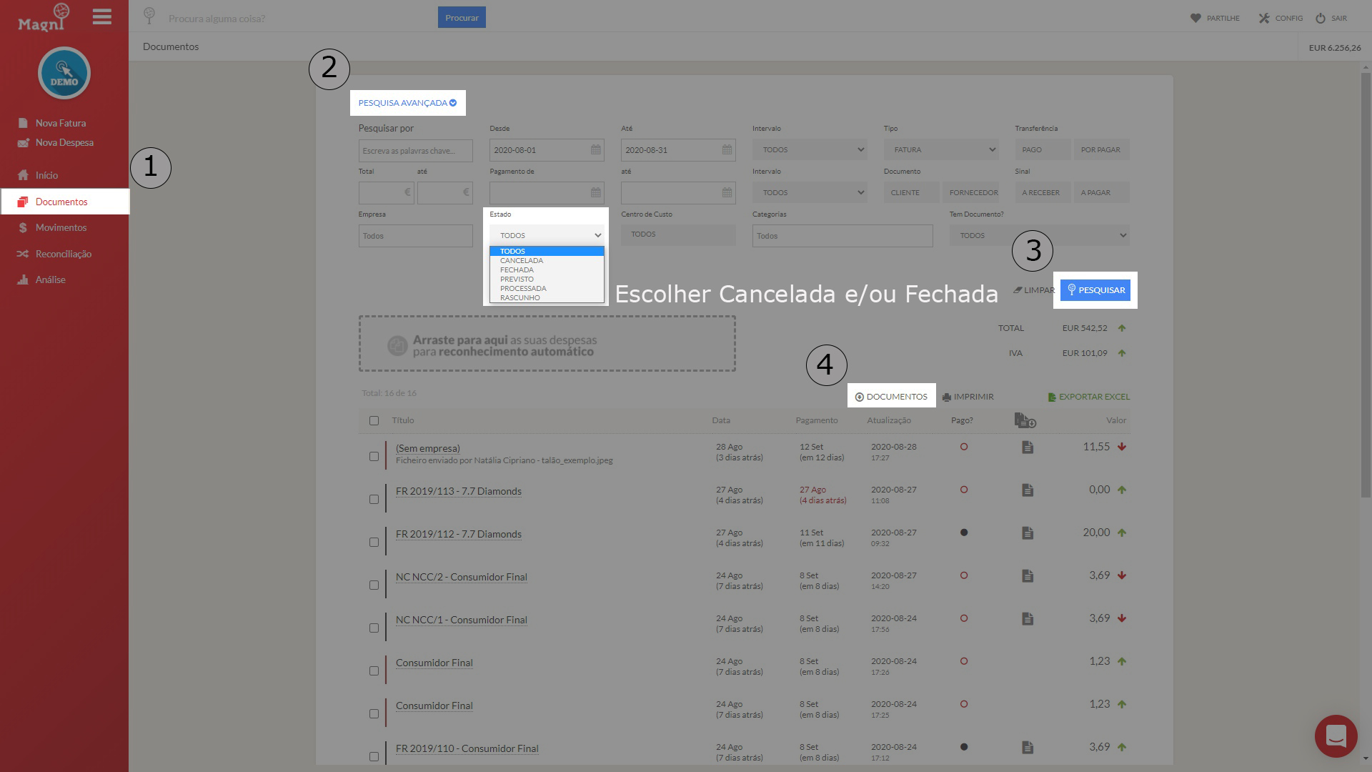 Como Enviar Documentos à Contabilidade - Passo 5